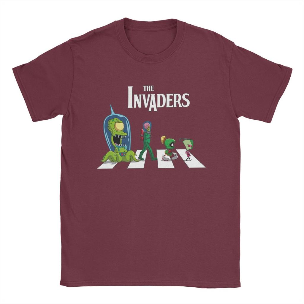 Men T-Shirt The Invaders Crosswalk Invader Zim Fashion Cotton Tees Short Sleeve T Shirts Crewneck Tops Plus Size