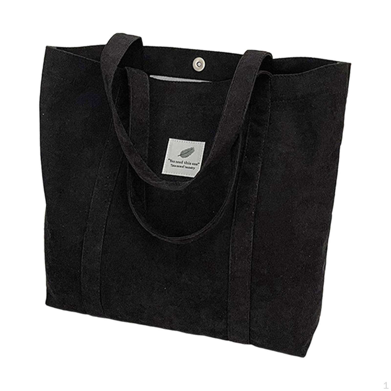 

Сумка-тоут легкая моющаяся женская симпатичная продуктовая для вечеринки путешествия школы чёрный