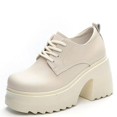 10 cm elegantas sievietes augstpapēžu kurpes Luksusa dizaineru apavi Līgavai ikdienišķa ādas ballīte, lielas platformas pumpas sievietēm