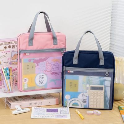 Oxford Cloth Zipper Pouch Bag Multifunctional Data Storage Bag Document Bag  School Office Supplies