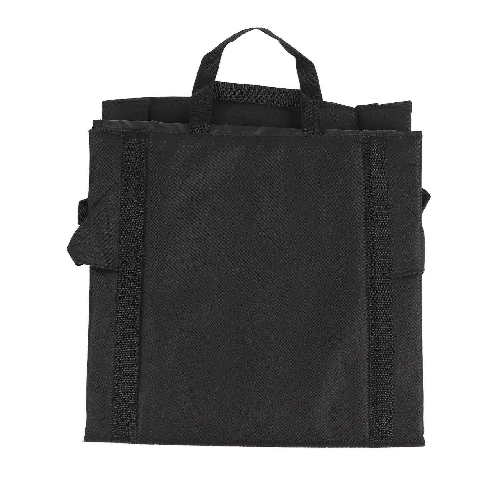 

Foldable Stadium Seat Cushion Comfortable Support Oxford Cloth Black Folding Seat Pad for Garden Camping Sporting Events