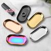 Stainless Steel Water Drop Shape Tray Multi-Functional Cosmetics Storage Tray Jewelry Organizer for Home Dining Table