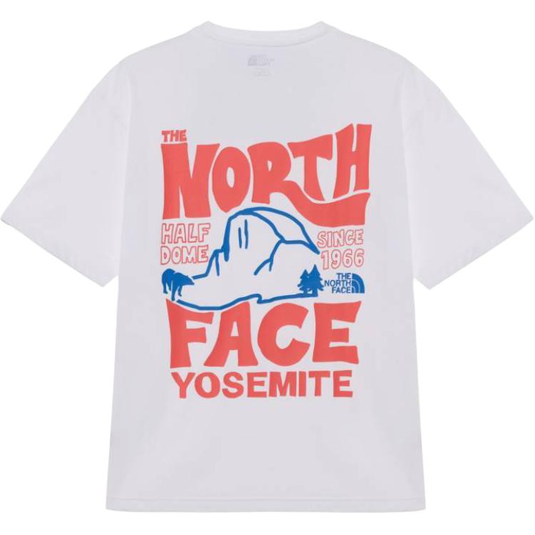 The North Face Logo Pullover Crew Neck Short Sleeve T-Shirt Men Tops White NT7UR07K