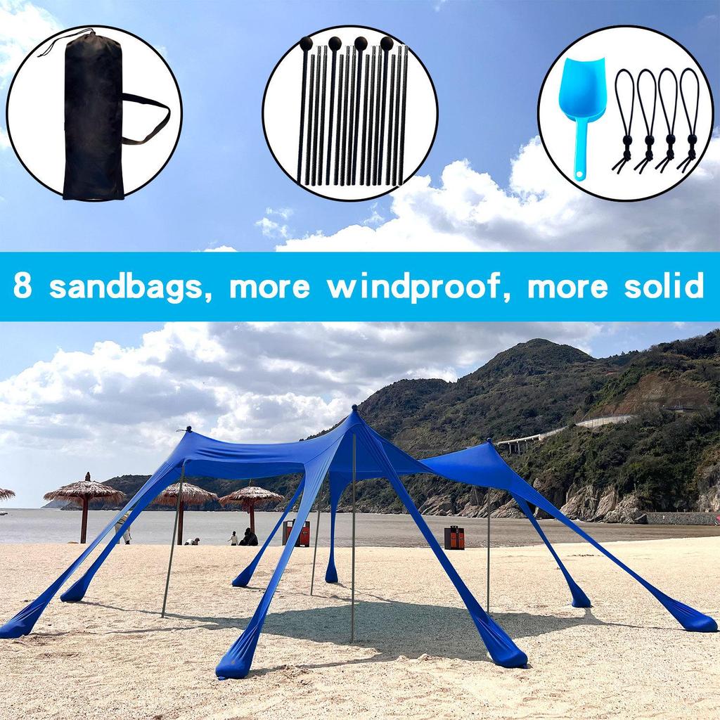 Przenośny Parasol Plażowy Lycra Namiot Baldachim