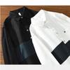 Korean Style Patchwork Shirt Korean Style Men's Casual Shirt Youth Loose Top Spring/Autumn 100 Cotton Men Clothing