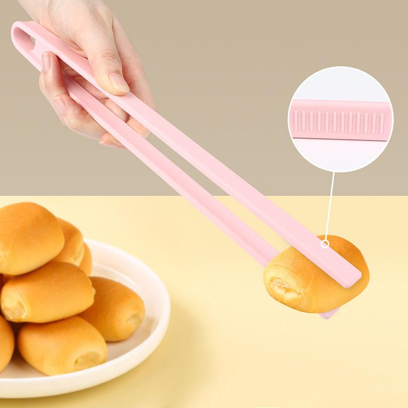 Silicone Food Toast Tongs Trivet Tongs for Kitchen Tongs Non-slip Cooking Clip Clamp BBQ Salad Tools Grill Kitchen Accessories
