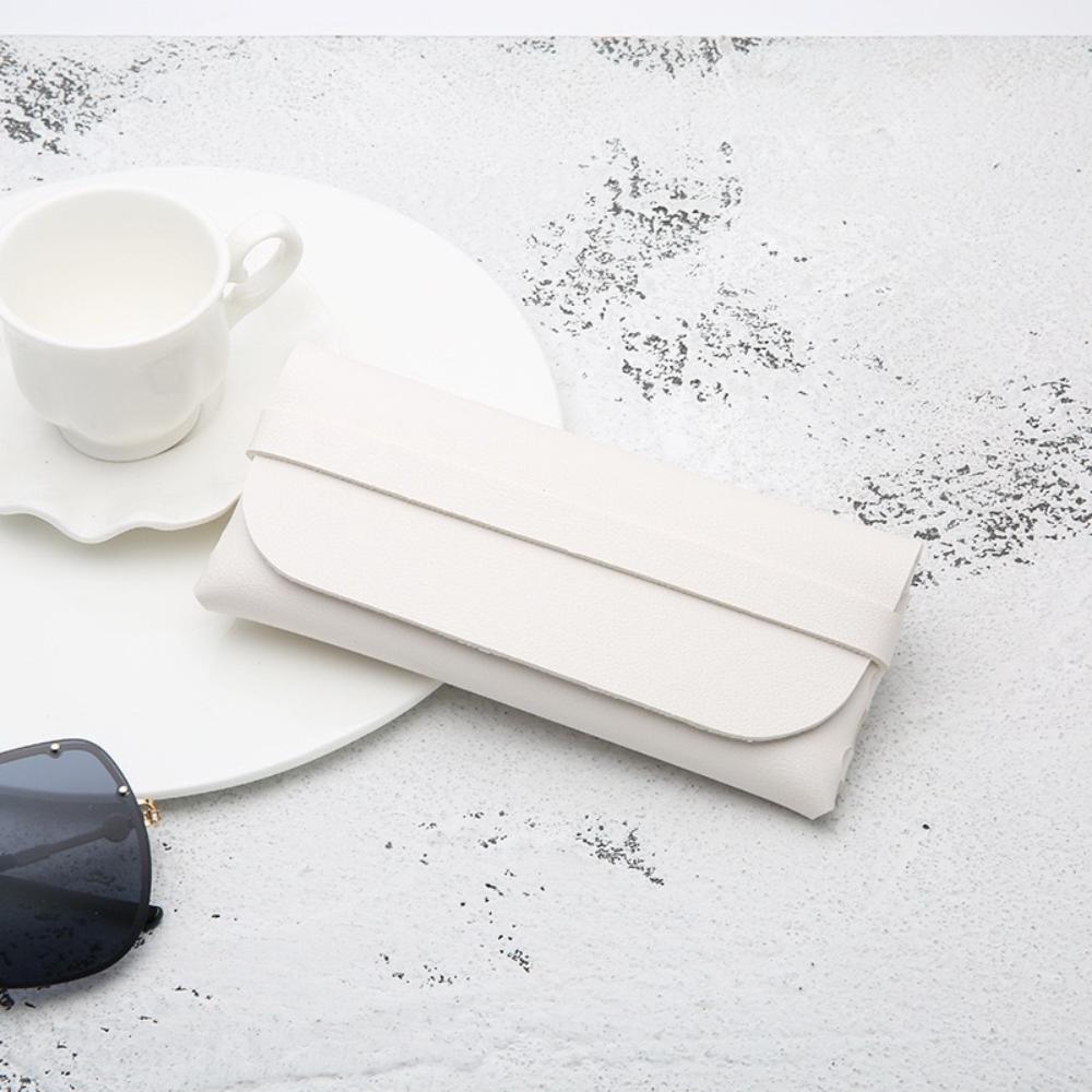 Portable Leather Glasses Case Soft Sunglasses Storage Bag Minimalist Eyewear Protector Pouch Luxury Reading Glass Box Women Men