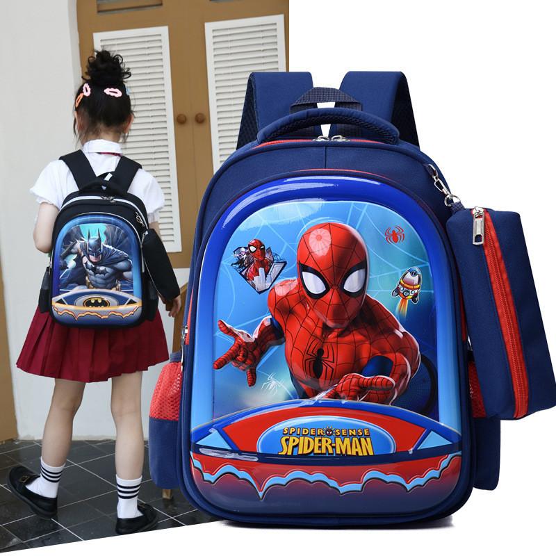 Trendy Kids Backpack Spiderman Kuromi Preschool Bag Cute Nylon Cartoon Design
