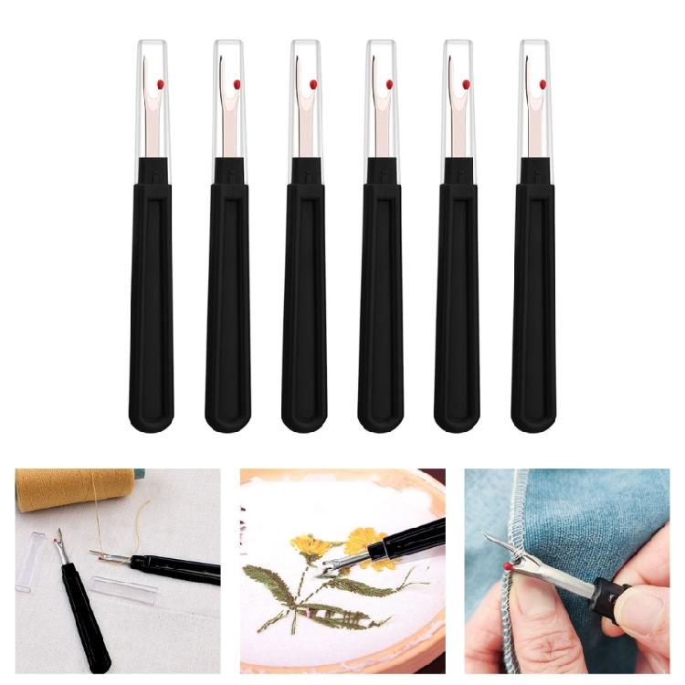 6pcs Black Crossstitch Removing Stitchs StainlessSteel Quick Thread for Removing Stitchs Sewing Accessories