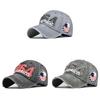 American Street Style Wash Cotton Baseball Cap With 3d Embroidery For Casual Women