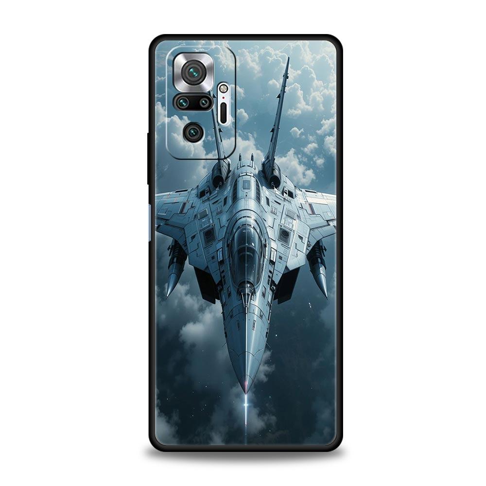 Aircraft Airplane Cool Phone Case For Xiaomi Redmi Note 14 13 12 5G 11 10 Pro Plus 4G 9S 9 14C 13C 12C 10C 9C 9A Soft TPU Cover
