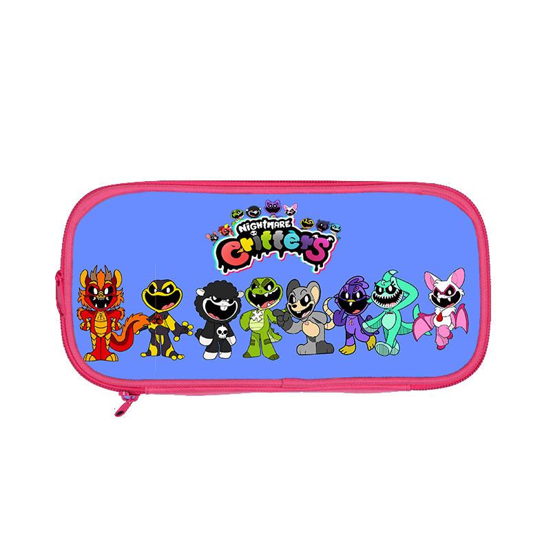 Nightmare Critters Double Layer Pencil Case With Nylon Material For Students And Kids