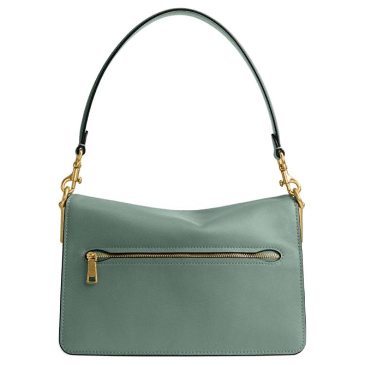 Coach Tygrysiasta Chain 26 Metalowe Logo Torba na Ramię z Łańcuszkiem Damska Torba na Ramię Szaro-Zielona CY919-B4SG