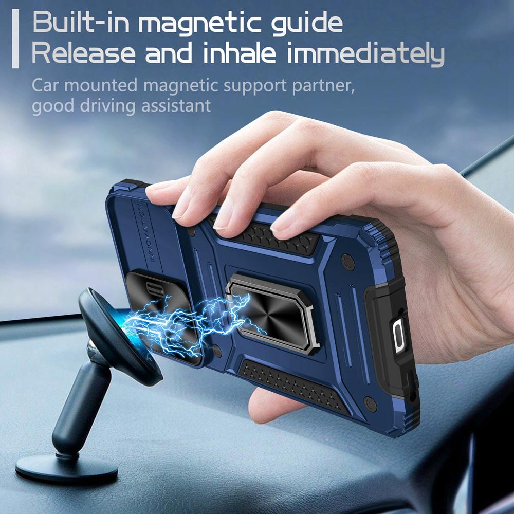 Shockproof Case for Xiaomi POCO X5 Pro 5G Slide Camera Lens Protection Stand Phone Cover for Redmi Note 12 Pro 5G 12 4G