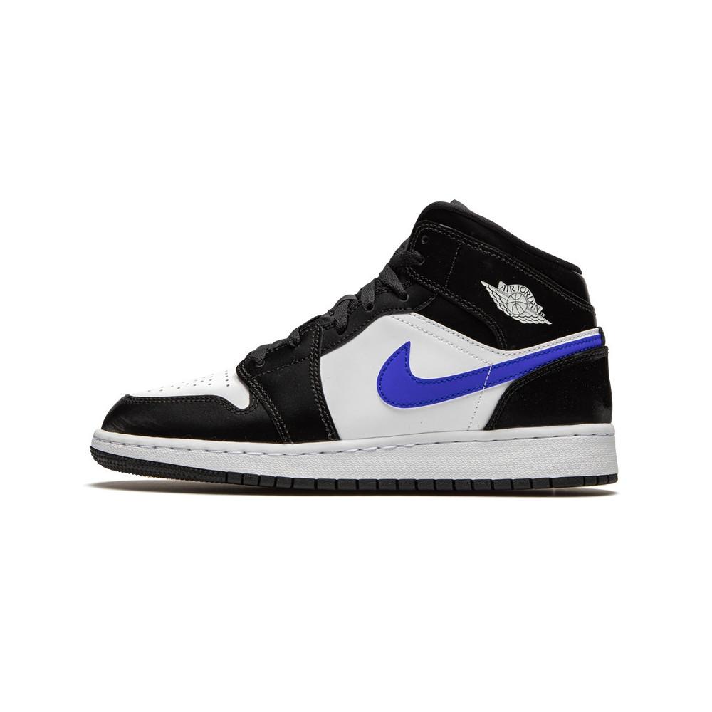 Air Jordan 1 Mid Black Racer Blue White