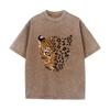 Vintage Purple Leopard Graphic T Shirt Animal Print Acid Wash Oversized Tee