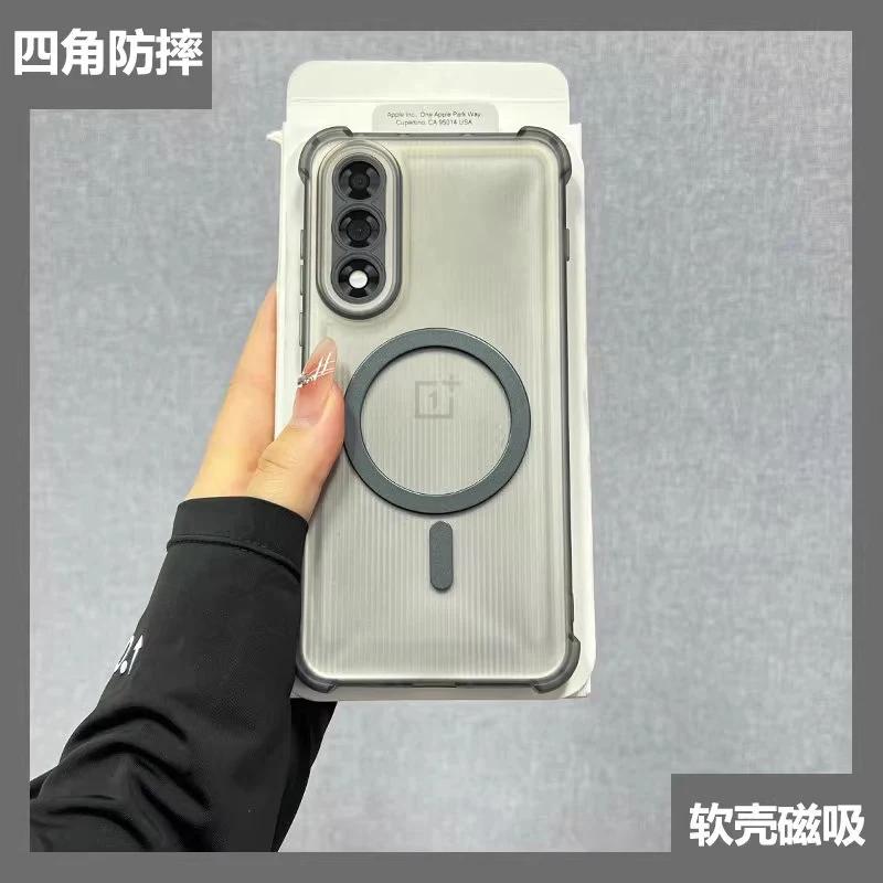 For Magsafe Silicone Shockproof Case For Oneplus Nord 5 CE5 Airbag Wireless Charging Soft Cover For Oneplus Ace 5 Ultra Racing