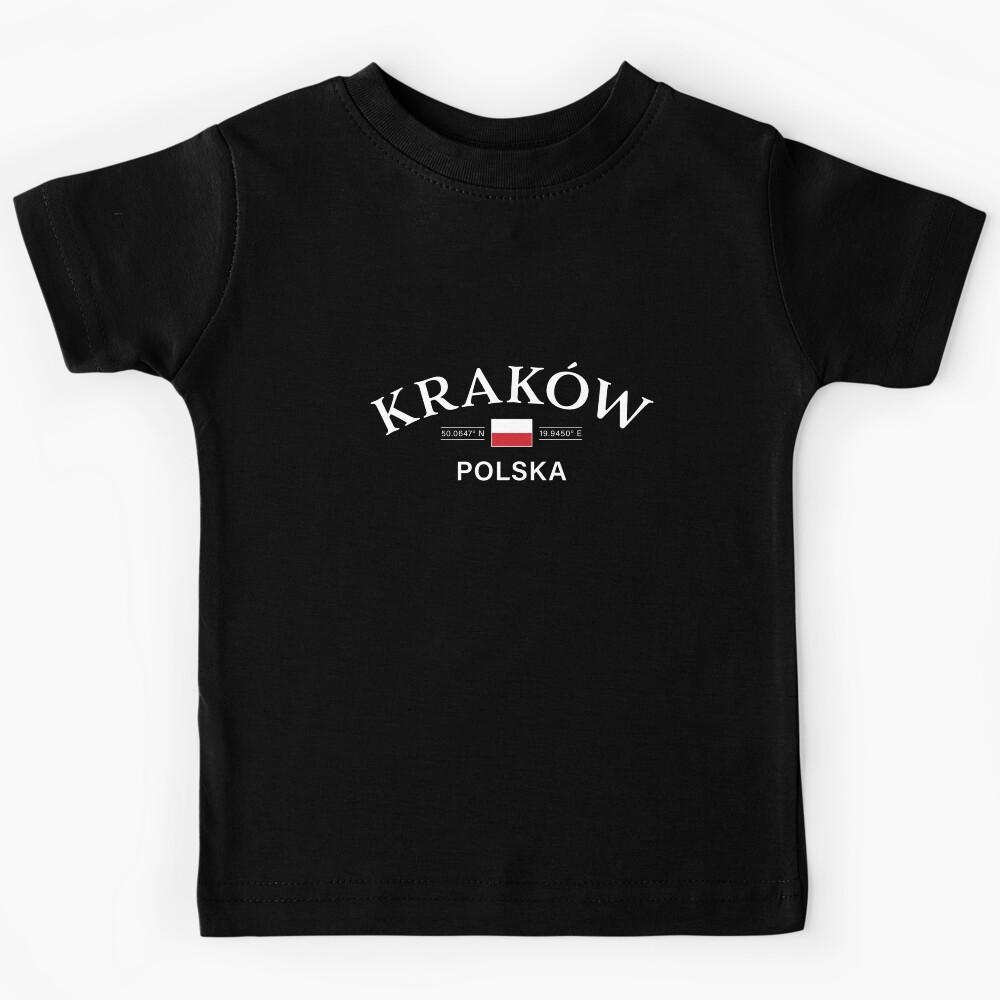 Krakow Polska (Cracow Poland) Polish Coordinates Kids T-Shirt 110