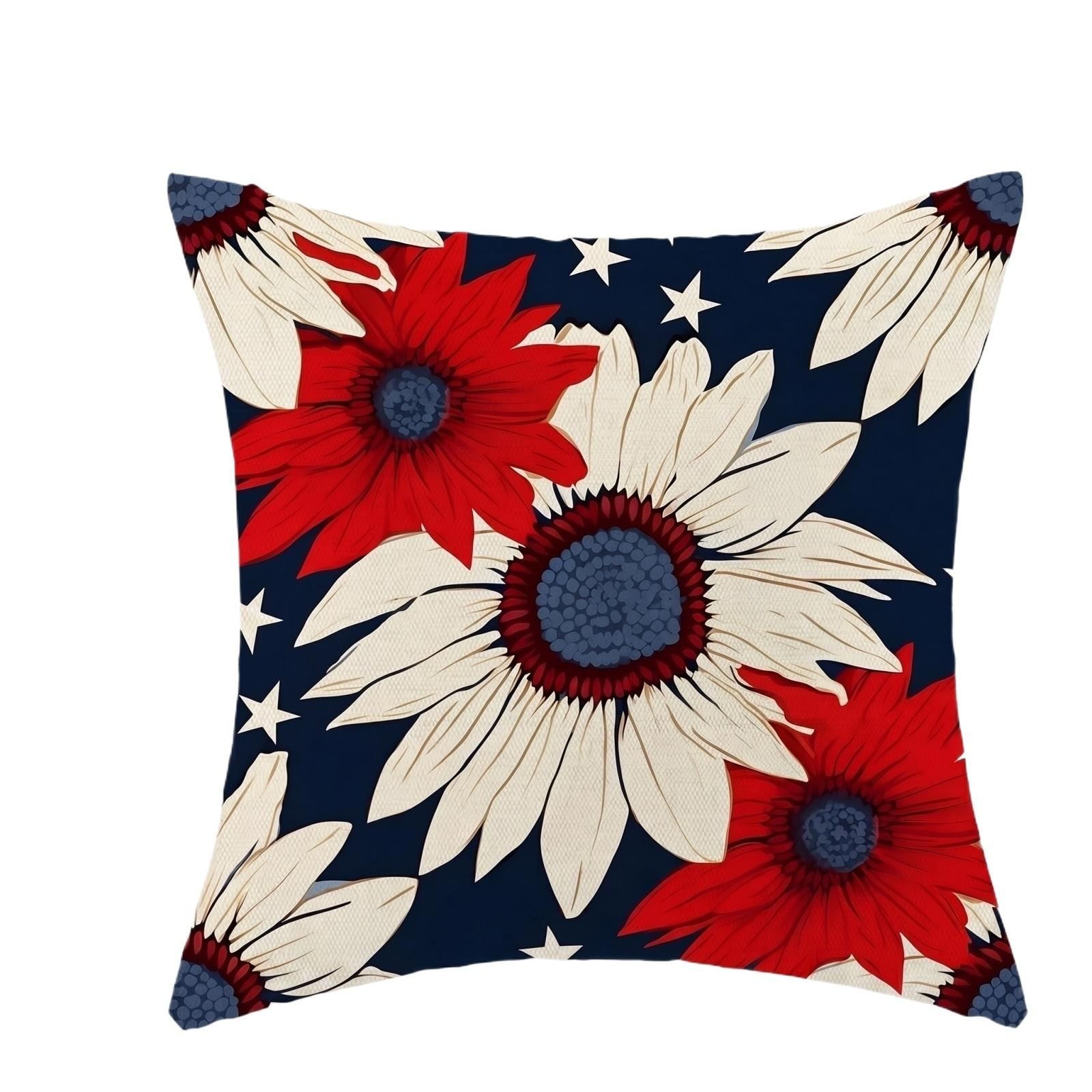 

Square Throw Pillow Cover Star Pattern Decorative Cushion Case for Sofa Bed Couch Living Room Home Decor 18x18 Inch Zipper Closure One Size