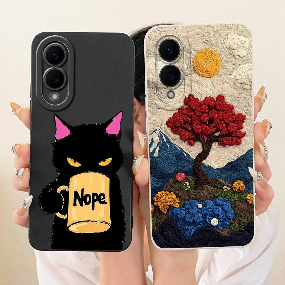 For Samsung S25 Edge 5G SM-S937U SM-S937B Casing For Samsung Galaxy S25 Edge 5G Cover Silicon Fashion Cartoon Cute Funny Painted