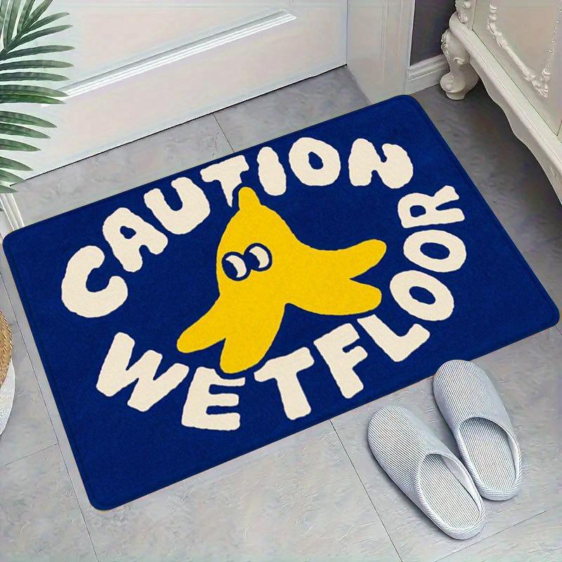 

1pc Wet Floor Caution Rug – Cute Octopus Design, Soft Mat for Bathroom, Kitchen, Entryway 40x60cm16x24in