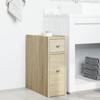 VidaXL Armoire de salle de bain étroite avec roulettes chêne sonoma, armoire de salle de bain haute, rangement de salle de 855288
