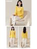 Women's Korean-Style Pure Cotton Printed Long Sleeve Pajama Set for Autumn/Spring