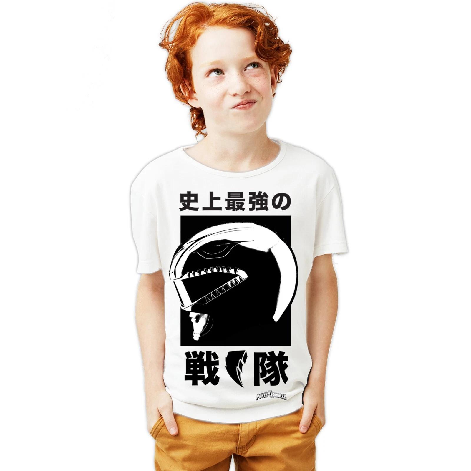 Power Rangers Red Ranger Profile Kanji Official Youth T-Shirt For 12-14 Years 150