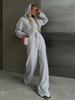 2026 New Fall Women's Casual Tracksuit Long Sleeve Zip Up Hoodie Drawstring Pants 2 Piece Set Athletic Lounge Wear