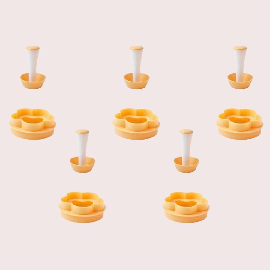 Konditordeig Tamper Sett Blomsterformet Kutter Kakeform Kreativ Kakekopp Presser Kjeksform Pai Tamper Kjøkken DIY Bakeverktøy