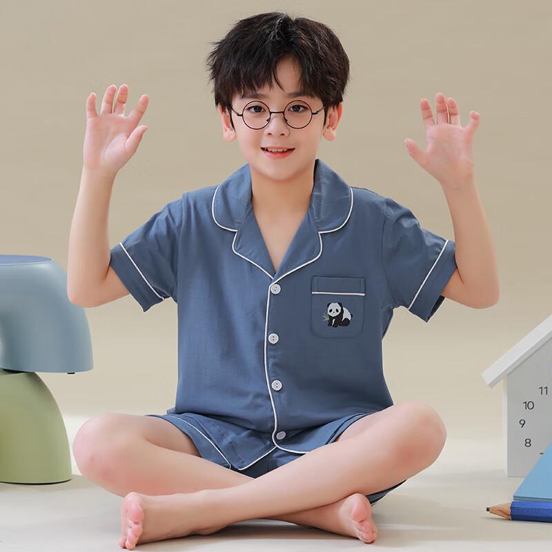 Hengyuanxiang Boys' Summer Cotton Pajama Set