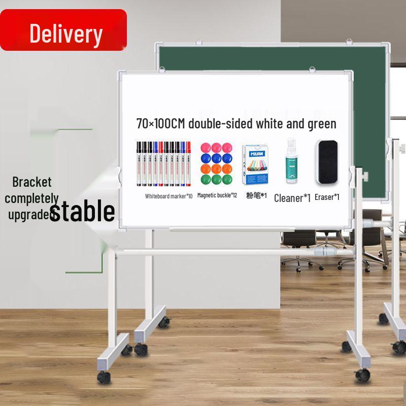 Double-Sided Magnetic Mobile Whiteboard Stand for Home & Office Teaching and Training