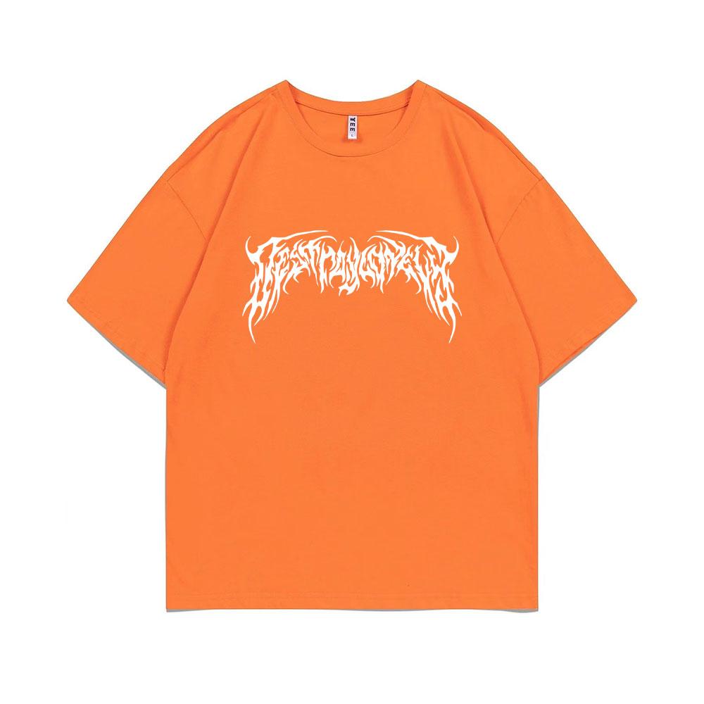 Rapper Destroy Lonely Logo Print T Shirt Man Oversized Cotton T-shirt Men Hip Hop Rock Punk Tshirt Short Sleeve Male Streetwear