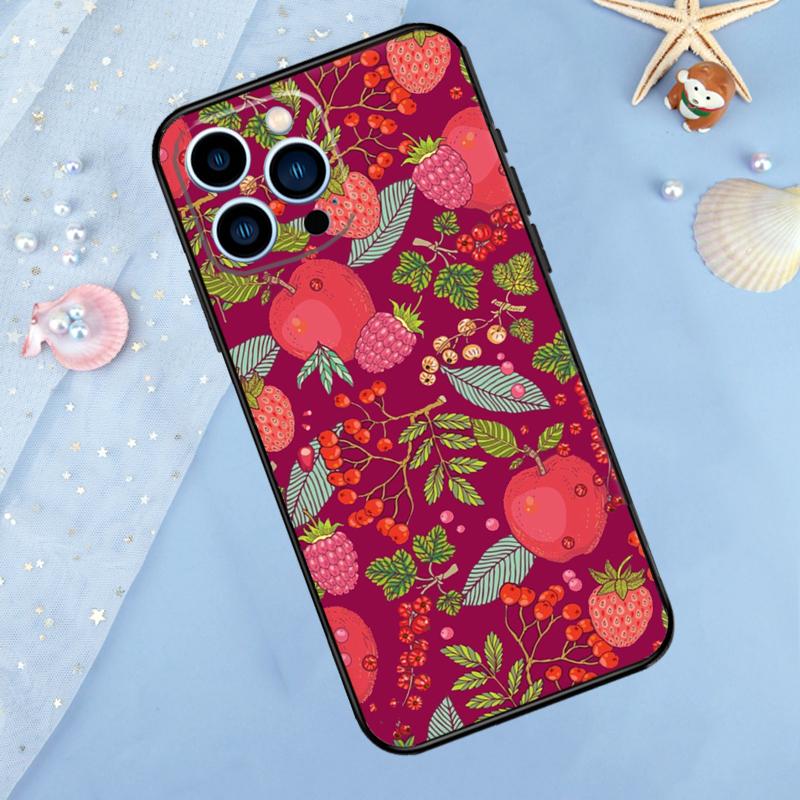 Avocado Pear Papaya Pomegranate Case For iPhone 17 Pro Max16 15 14 13 11 12 Pro Max Plus 12 13 Mini 16e 17 Air Back Cover