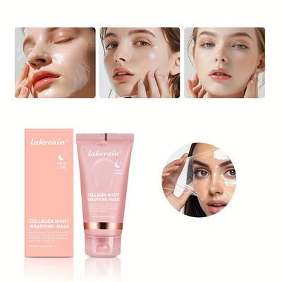 75ml Kolajen Akşam Maskesi, Derinlemesine Temizleyici, Uzun Süreli Nemlendirici Soyulabilen Maske, Yatmadan Önce Cilt Bakım Ürünü, Tüm Cilt Tiplerine Uygun