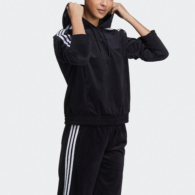adidas Neo Hooded Pullover Sports Sweatshirt Women Sweatshirt Black GK8764