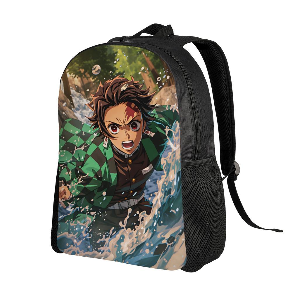 Kamado Tanjiro Backpack Demon Slayered Streetwear Backpacks Unisex Camping Durable School Bags Colorful Rucksack