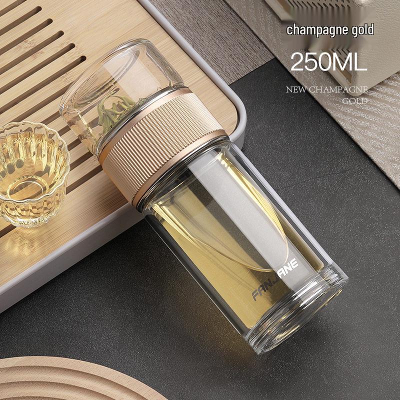 Portable Heat-Resistant Glass Tea Cup