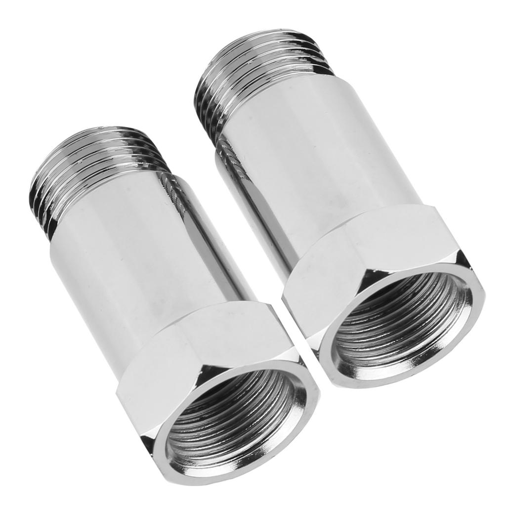 2Pcs 45mm M18 * 1,5 Check Engine Licht Eliminator Adapter O2 Sauerstoff Sensor Extender Spacer Silber