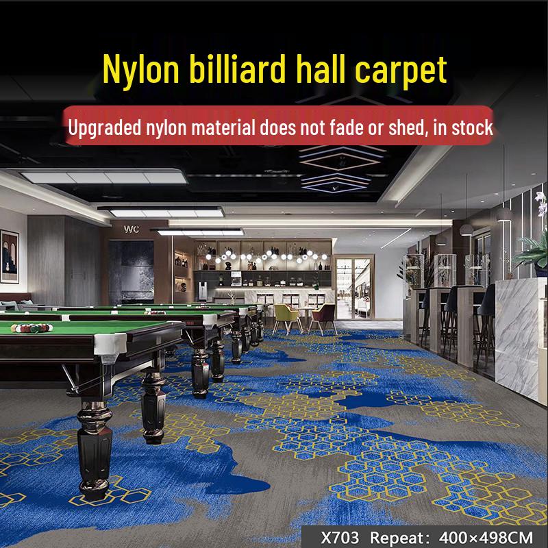 Billiard Room Nylon Carpet: Fireproof, Printed, Large Area, Wall-to-Wall for Halls & Clubs