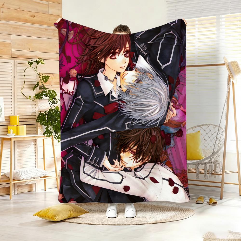 Animation V-VampireS KnightS Throw Soft Warm Throw Blanket for Bedroom Living Room Bed Travel Camping Picnic Gift