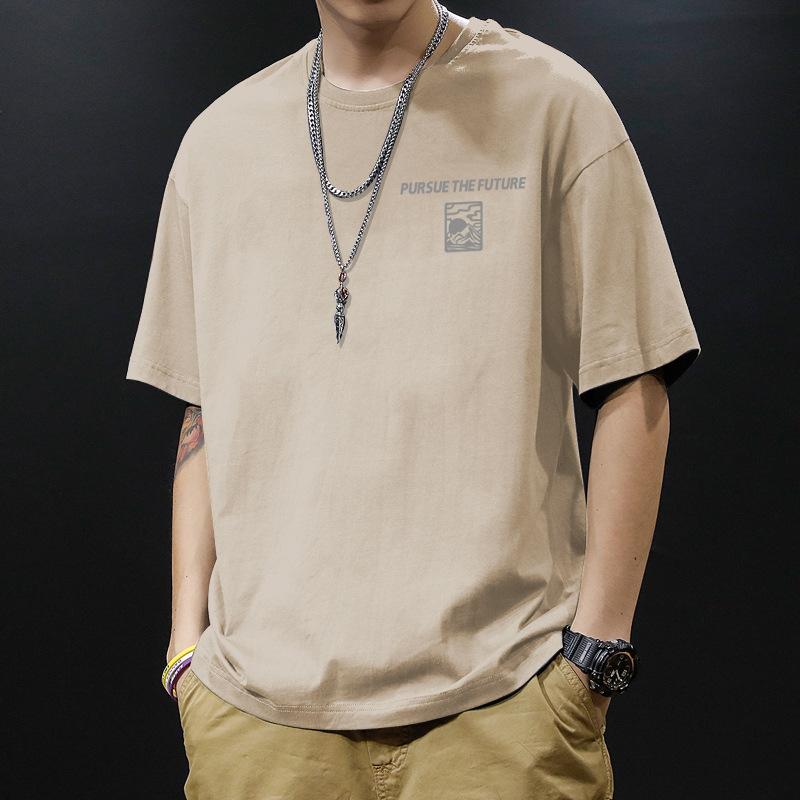 Cotton Short Sleeve T Shirt Fashion All Match Breathable Summer Sport T-shirt Men Top