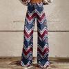 Wide Leg Flare Jeans For Women With Pockets Baggy Pants Vintage Floral Print High Waisted Loose Pant