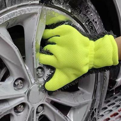 1Pc Chenille Car Wash Glove Scratch Free Soft Microfiber Car Wash Mitt Machine Washable Car Wash Brush for Swirl-Free Finish Car Detailing Cleaning