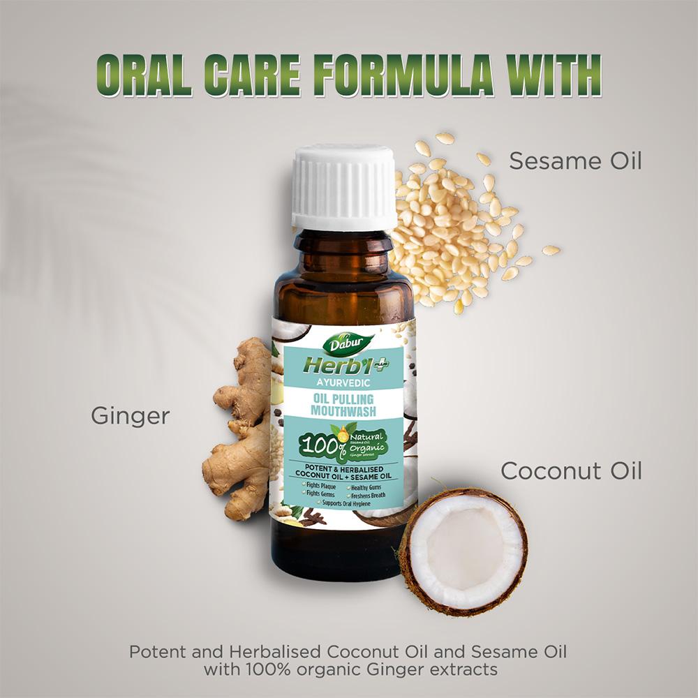 Ayurvedic Herbal Oil Pulling Mouthwash 50ml.