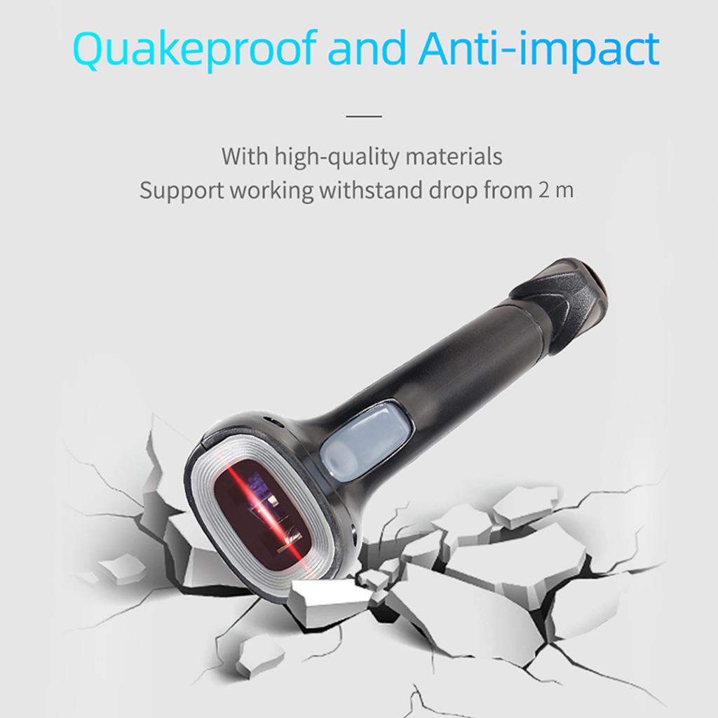 USB Strekkodeskanner 1D Håndholdt Kablet Strekkodeleser med Stativ Støtter Papirkode Kompatibel med