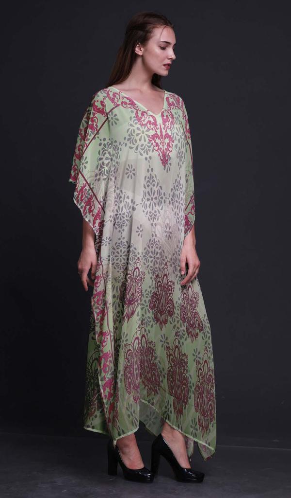Phagun Paisley Ethnic Womens Long Beach Kaftan Beachwear Bikini Coverup Maxi