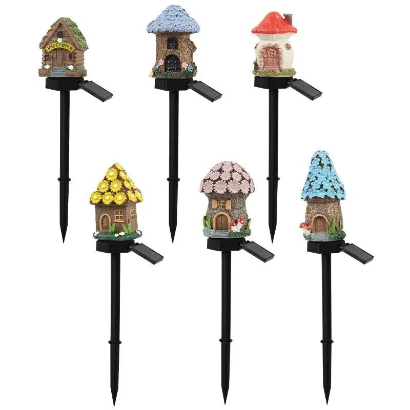 New LED Cartoon Creative Mushroom Lamp Outdoor Waterproof Atmosphere Decorative Floor Plug in Light Solar Garden Landscape Light
