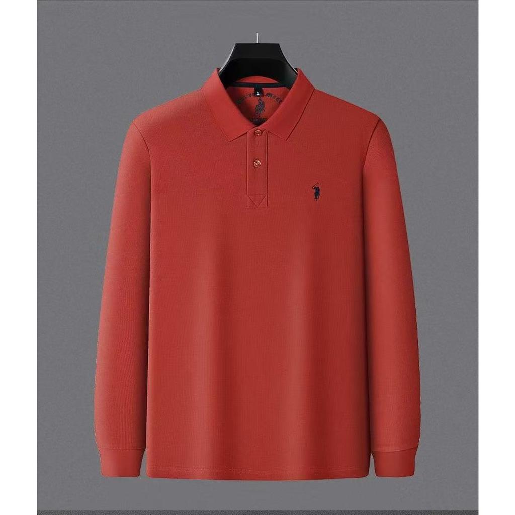 STORN 100% Reine Baumwolle Herbst und Winter Herrenmode Sportmarke Besticktes Pony Langarm POLO-Shirt Business Casual T-Shirt