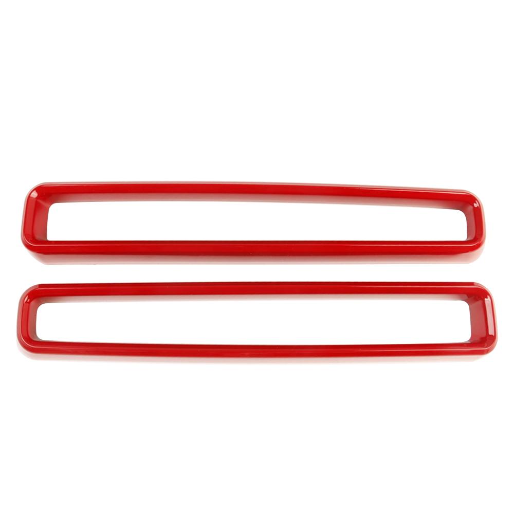 2PCS Front Grill Mesh Grille ert Trims For Dodge Challenger 2015- Air Inlet Vent Cover Bumper Grid Accessories